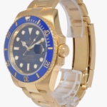 Rolex Submariner Date 18k Yellow Gold Blue Ceramic 40mm Watch +Card '19 116618