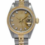 Rolex Datejust 18k Yellow Gold/Steel Champagne Diamond Ladies 26mm Watch 69173