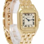 Cartier Panthere Small 18k Yellow Gold Silver Dial Ladies 22mm Quartz Watch 1070