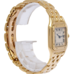 Cartier Panthere Small 18k Yellow Gold Silver Dial Ladies 22mm Quartz Watch 1070