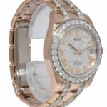 Rolex Datejust Pearlmaster 18k Rose Gold Diamond Ladies 34mm Watch B/P 81285