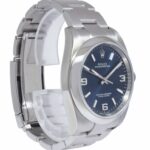 Rolex Oyster Perpetual Steel Blue Dial Mens 36mm Watch +Card '15 116000