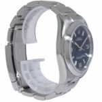 Rolex Oyster Perpetual Steel Blue Dial Mens 36mm Watch +Card '15 116000