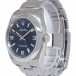 Rolex Oyster Perpetual Steel Blue Dial Mens 36mm Watch +Card '15 116000