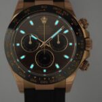 Rolex Daytona 18k Rose Gold / Ceramic Chocolate Oysterflex Watch B/P '21 116515