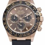 Rolex Daytona 18k Rose Gold / Ceramic Chocolate Oysterflex Watch B/P '21 116515