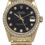 Rolex Datejust President 18k Yellow Gold Diamond Dial/Bezel 31mm Watch '85 68288