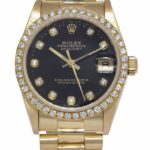 Rolex Datejust President 18k Yellow Gold Diamond Dial/Bezel 31mm Watch '85 68288