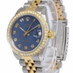 Rolex Datejust 18k Yellow Gold/Steel Blue Jubilee 
Diamond 31mm Watch '87 68273