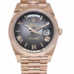 NEW Rolex Day-Date 40 President 18k Rose Gold Slate Ombre Watch B/P '24 228235