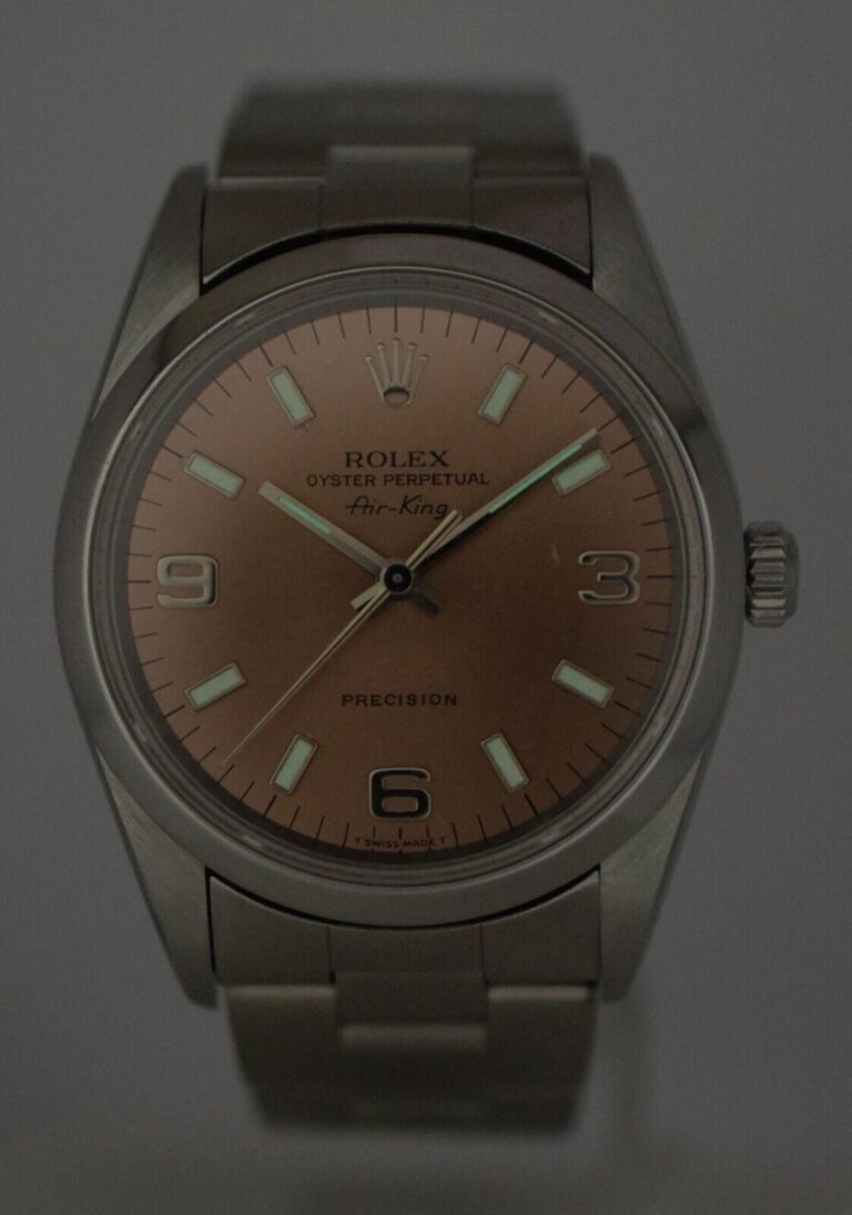 Rolex Air-King Precision Steel Salmon Dial 34mm Automatic Watch U 14000