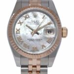 Rolex Datejust 18k Rose Gold/Steel MOP Roman Dial Ladies 26mm Watch V 179171