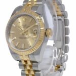 Rolex Datejust 18k Yellow Gold/Steel Champagne Index Ladies 26mm Watch Z 179173