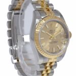 Rolex Datejust 18k Yellow Gold/Steel Champagne Index Ladies 26mm Watch Z 179173