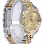 Rolex Datejust 18k Yellow Gold/Steel Champagne Roman Ladies 26mm Watch M 179173