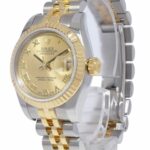 Rolex Datejust 18k Yellow Gold/Steel Champagne Roman Ladies 26mm Watch M 179173