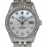 Rolex Datejust Steel MOP Diamond Dial/Bezel 36mm Watch '78 16014