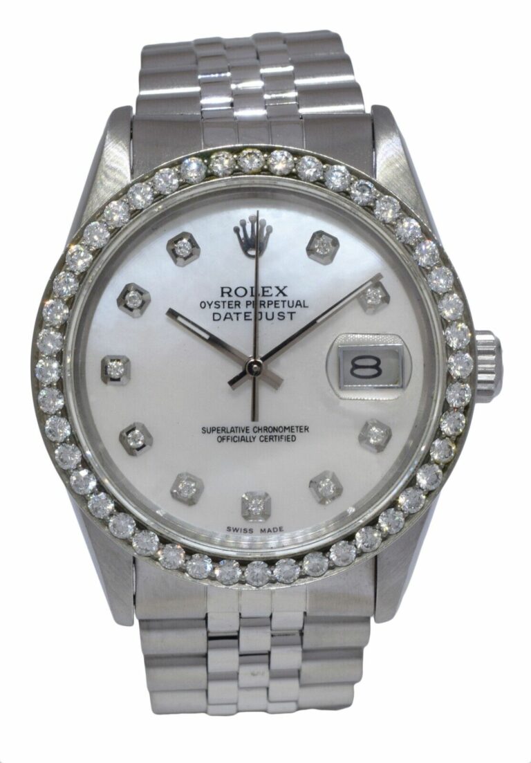 Rolex Datejust Steel MOP Diamond Dial/Bezel 36mm Watch '78 16014