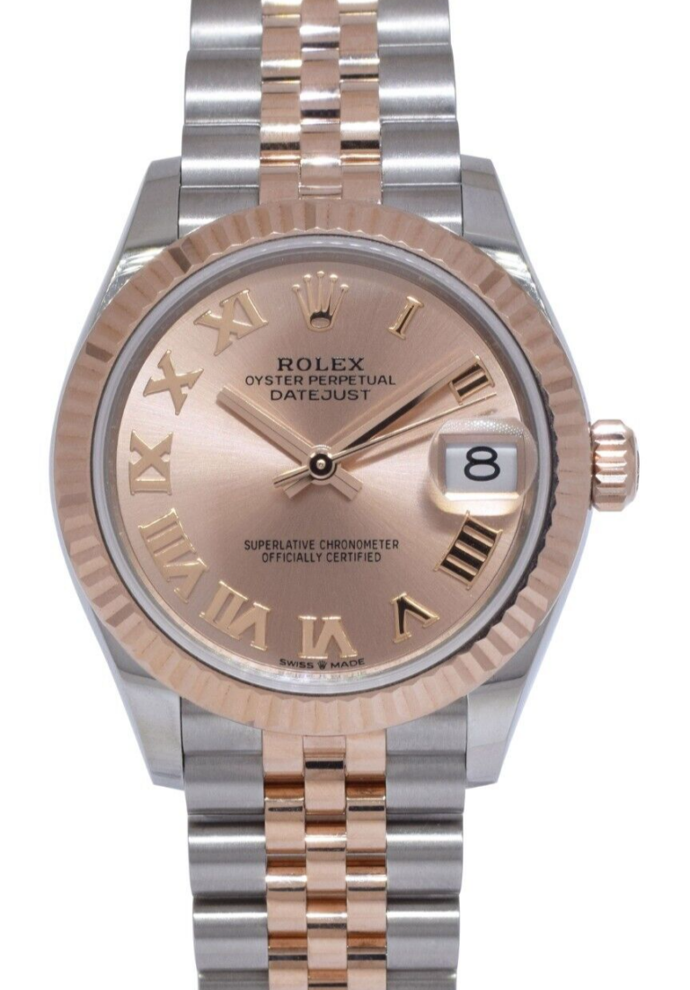 Rolex Datejust 31 18k Rose Gold/Steel Ladies Jubilee Watch +Card '23 278271