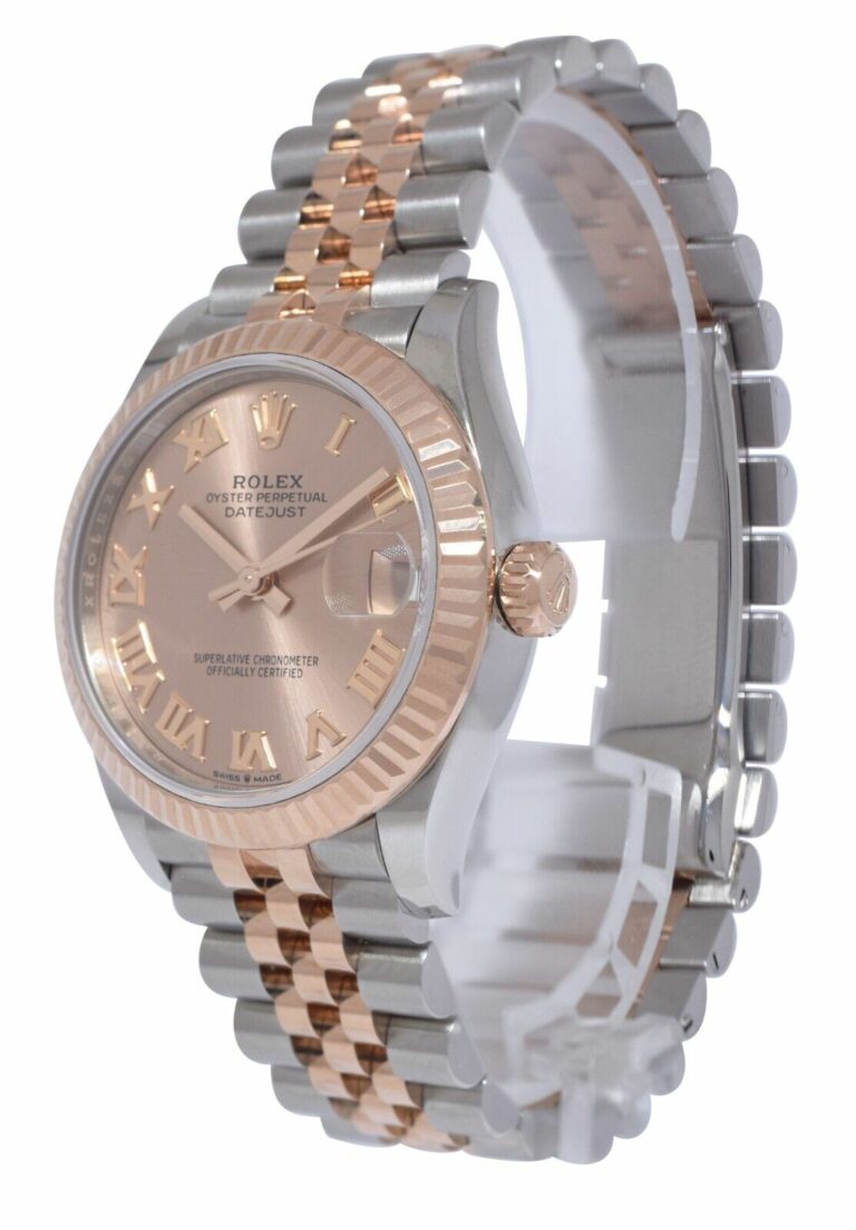 Rolex Datejust 31 18k Rose Gold/Steel Ladies Jubilee Watch +Card '23 278271