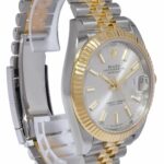 Rolex Datejust 41 18k Yellow Gold/Steel Silver Dial Jubilee Watch +Card 126333