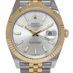 Rolex Datejust 41 18k Yellow Gold/Steel Silver Dial Jubilee Watch +Card 126333