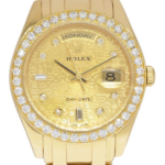 Rolex Masterpiece 18k Yellow Gold Champagne Jubilee Diamond 39mm Watch B/P 18948